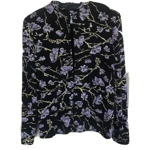 XSCAPE by Joana Chen Pretty Blk/Purp/Gld Women’s Jacket SzL Pre-Owned